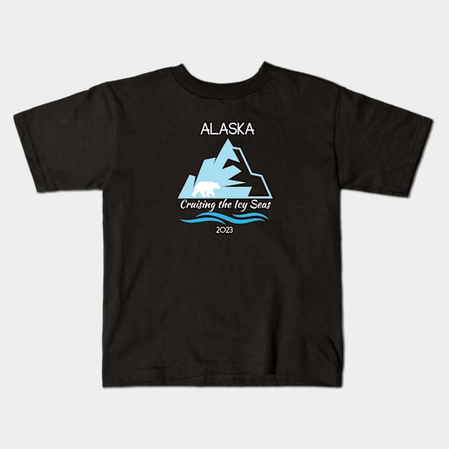 Alaska Travel Cruise TShirt Cruising the Icy Seas 2023 Kids T-Shirt by Jens Eclectic Portal